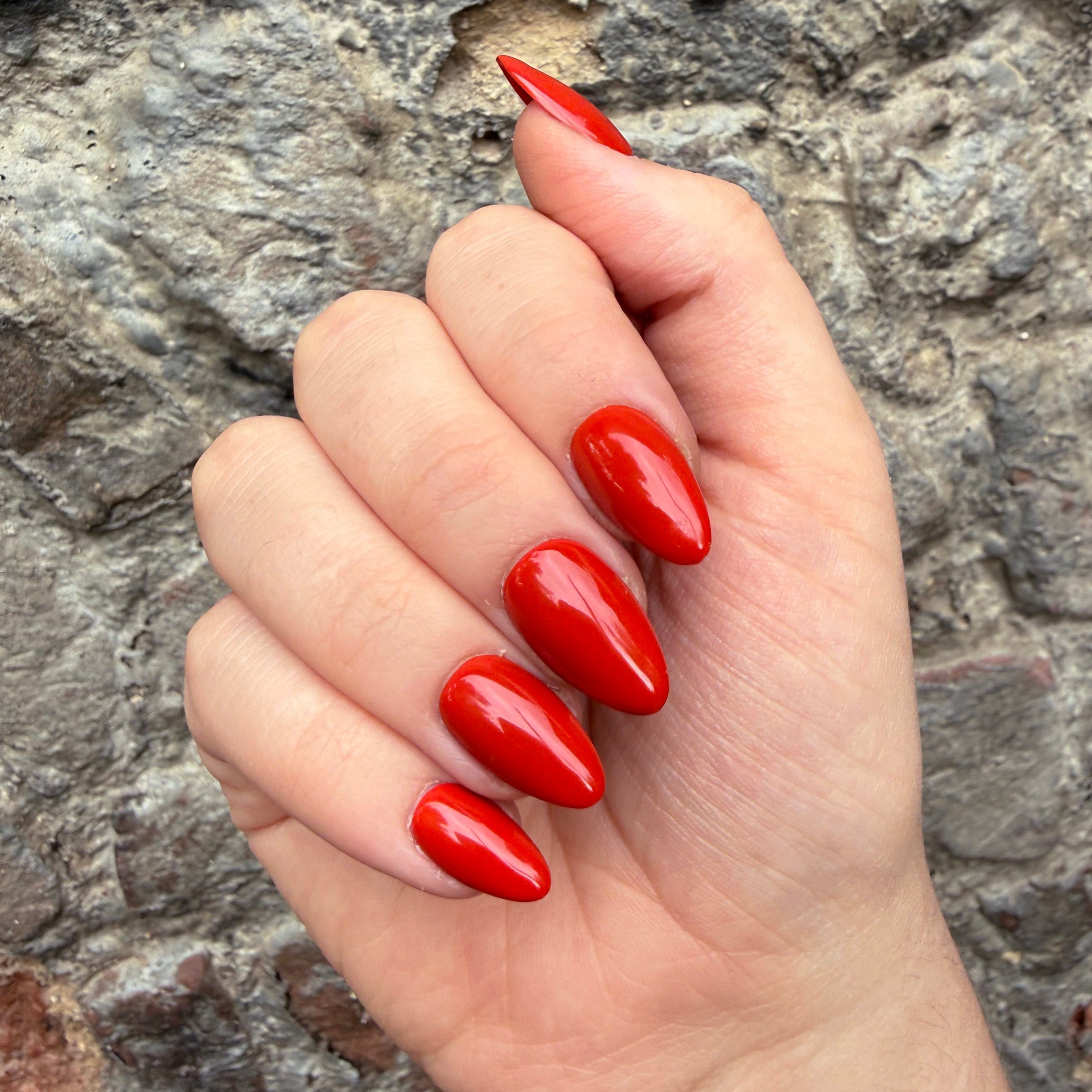 Solid Colour Hand Painted Press-On Nails