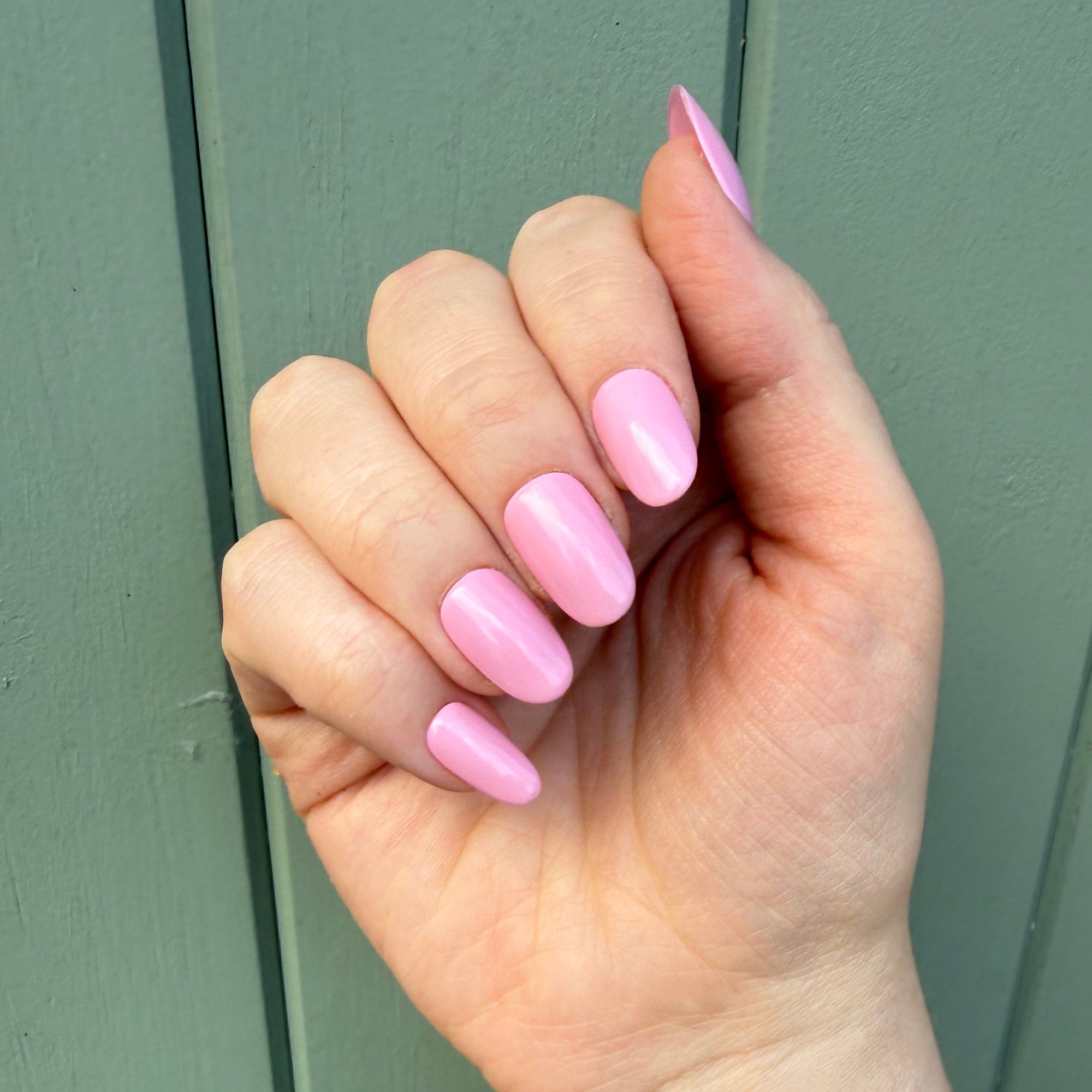 Candy Floss Pink Hand-Painted Press-On Nails