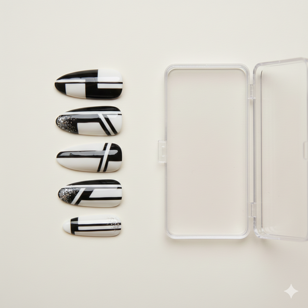 Dusky Pink Hand-Painted Press-On Nails