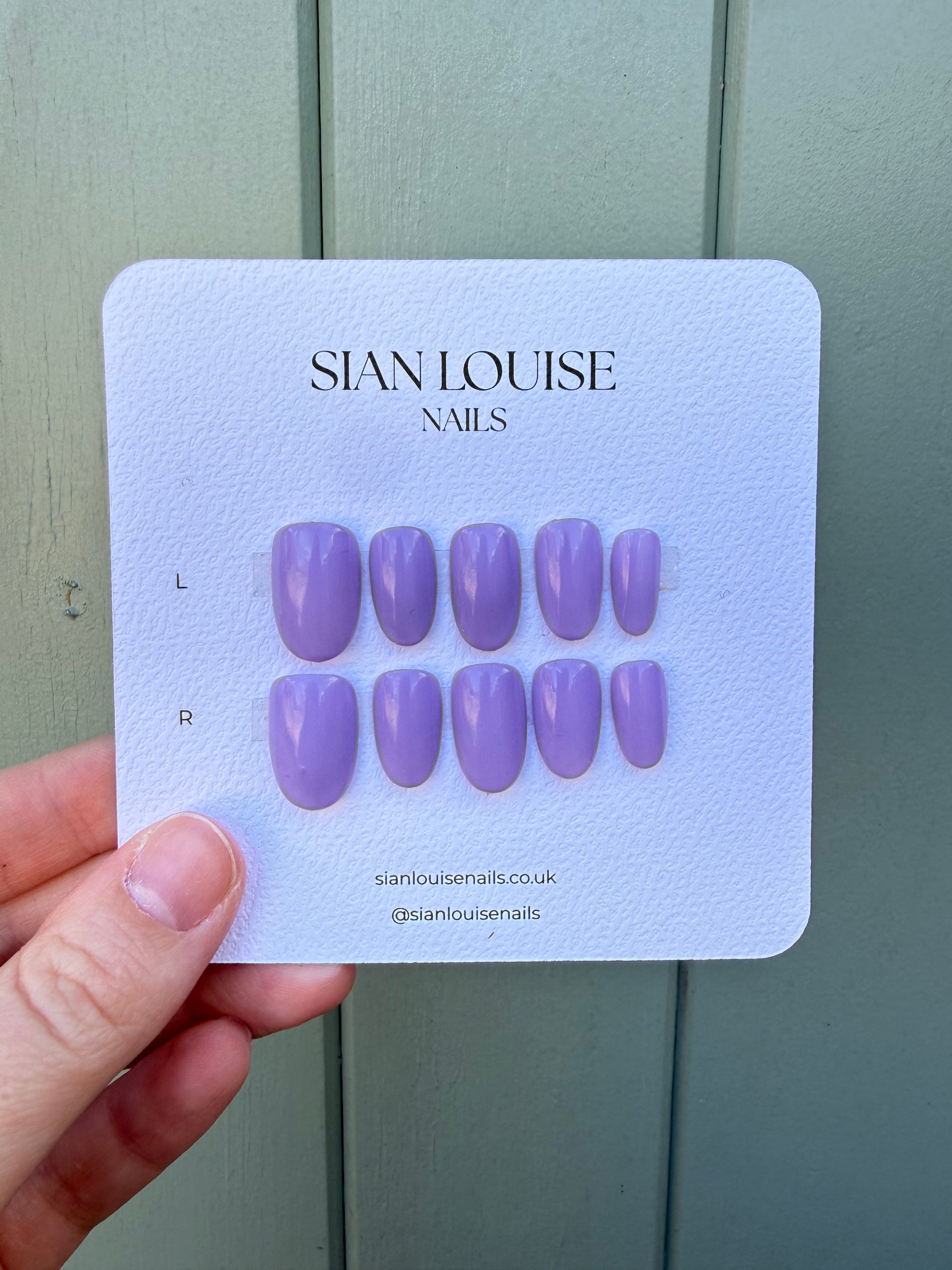 Lilac Hand-Painted Press-On Nails