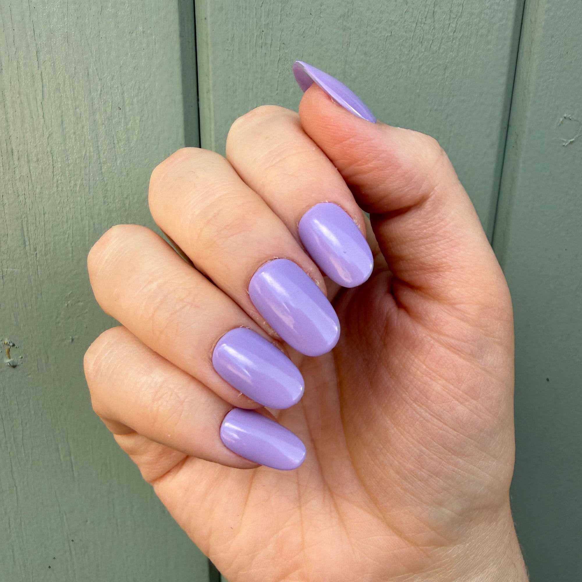 Lilac Hand-Painted Press-On Nails