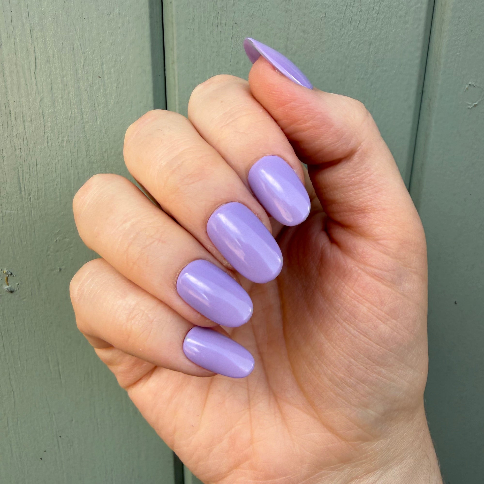 Lilac Hand-Painted Press-On Nails